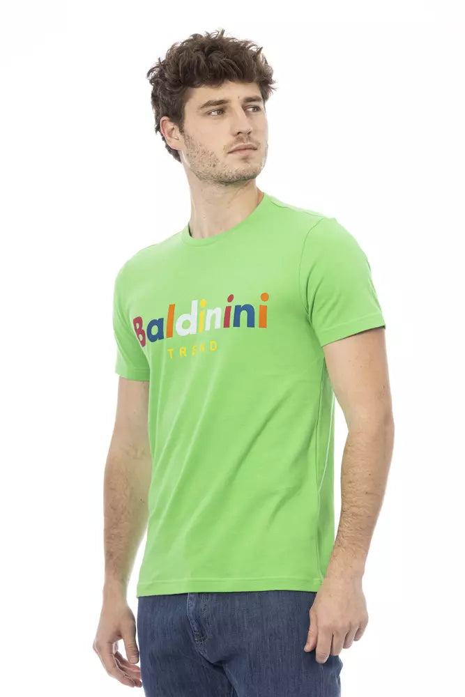 Baldinini Trend Emerald Envy: camiseta elegante de cuello redondo