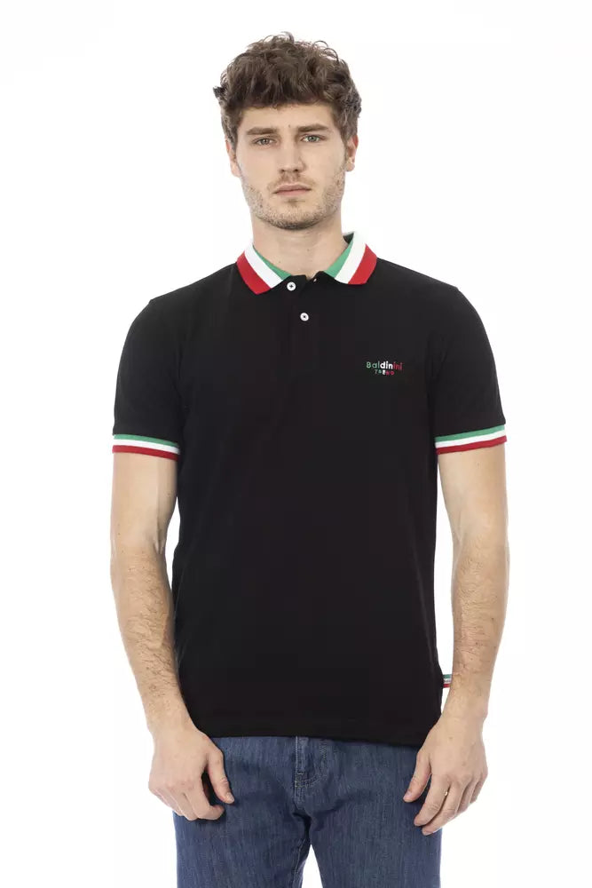 Polo de algodón con cuello tricolor Baldinini Trend