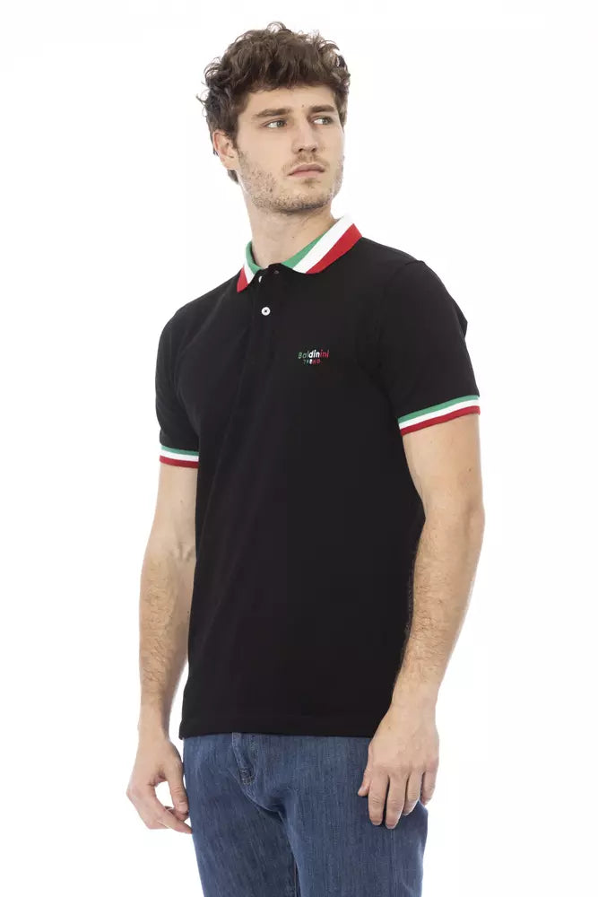 Polo de algodón con cuello tricolor Baldinini Trend