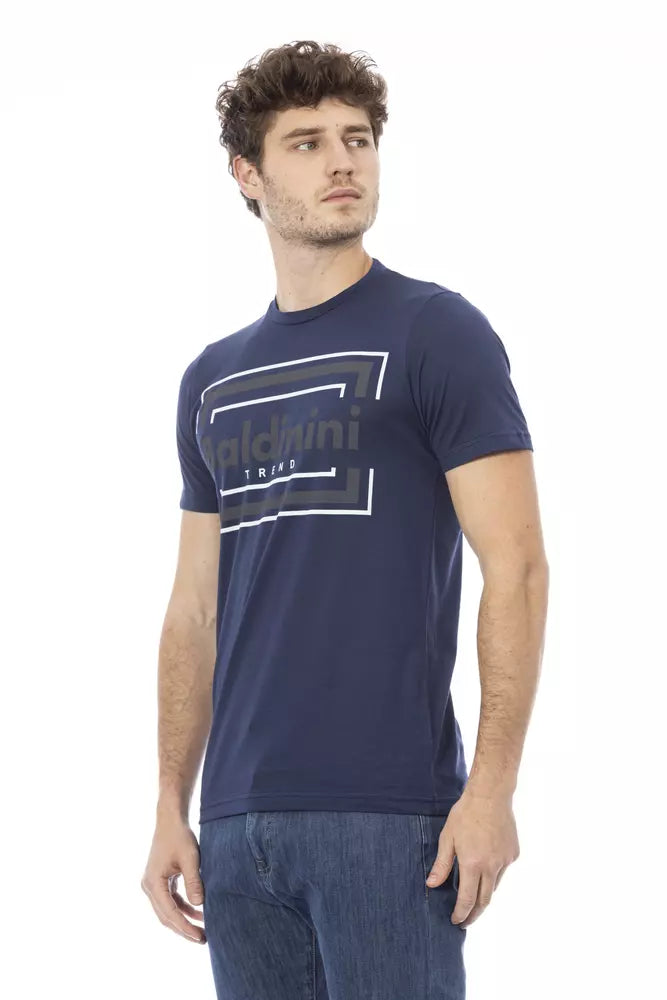 T-shirt en coton bleu tendance Baldinini avec imprimé sur le devant