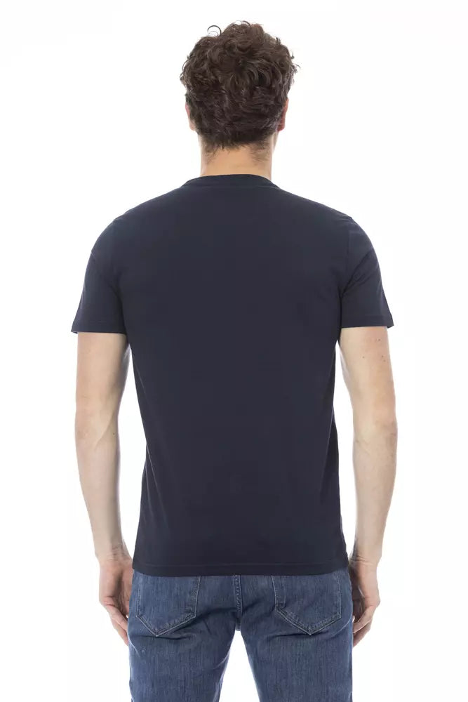 T-shirt en coton bleu tendance Baldinini avec imprimé sur le devant