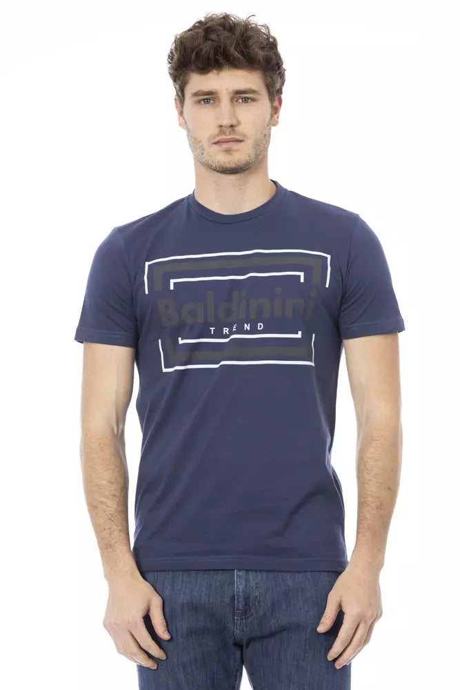 T-shirt en coton bleu tendance Baldinini avec imprimé sur le devant