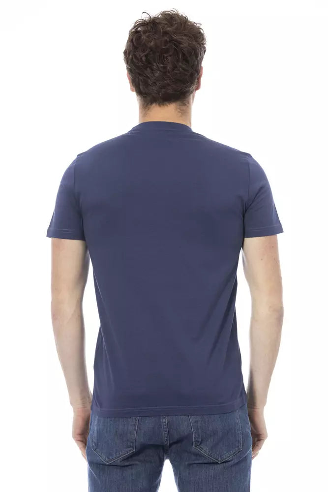 T-shirt en coton bleu tendance Baldinini avec imprimé sur le devant