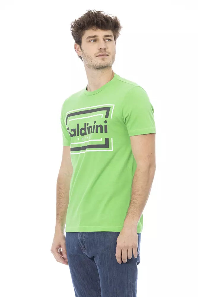 T-shirt en coton vert tendance Baldinini avec imprimé chic sur le devant