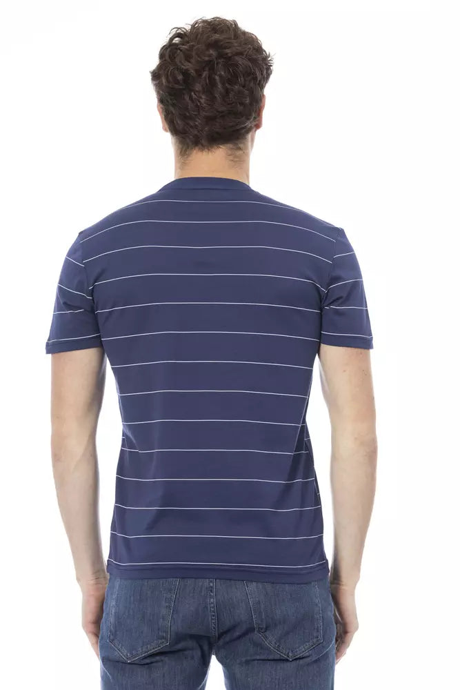 T-shirt en coton bleu tendance Baldinini avec imprimé sur le devant