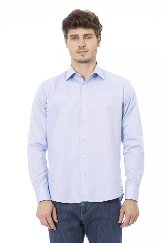 Camisa de vestir elegante italiana azul claro de Baldinini Trend