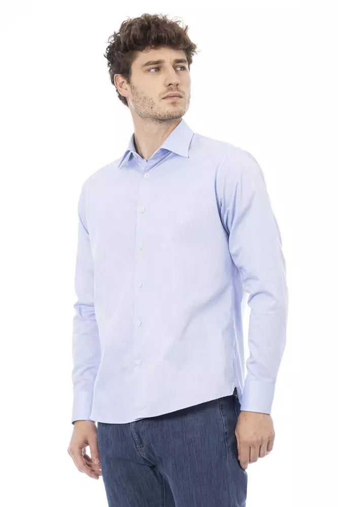 Camisa de vestir elegante italiana azul claro de Baldinini Trend