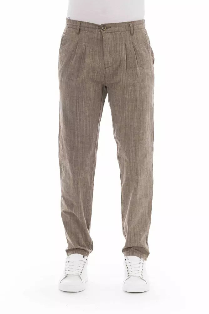 Pantalones chinos elegantes de color beige Baldinini Trend para hombre