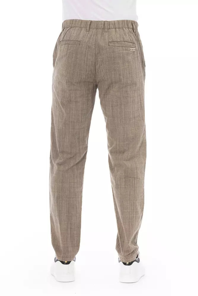 Pantalon chino beige élégant pour homme Baldinini Trend