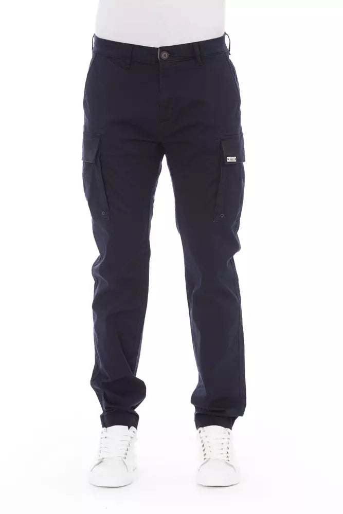 Pantalón cargo azul elegante Baldinini Trend Chic para hombre