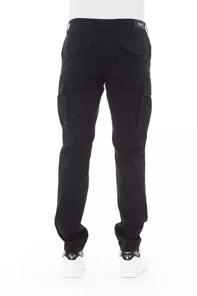 Pantalon cargo noir élégant Baldinini Trend - Mélange de coton extensible