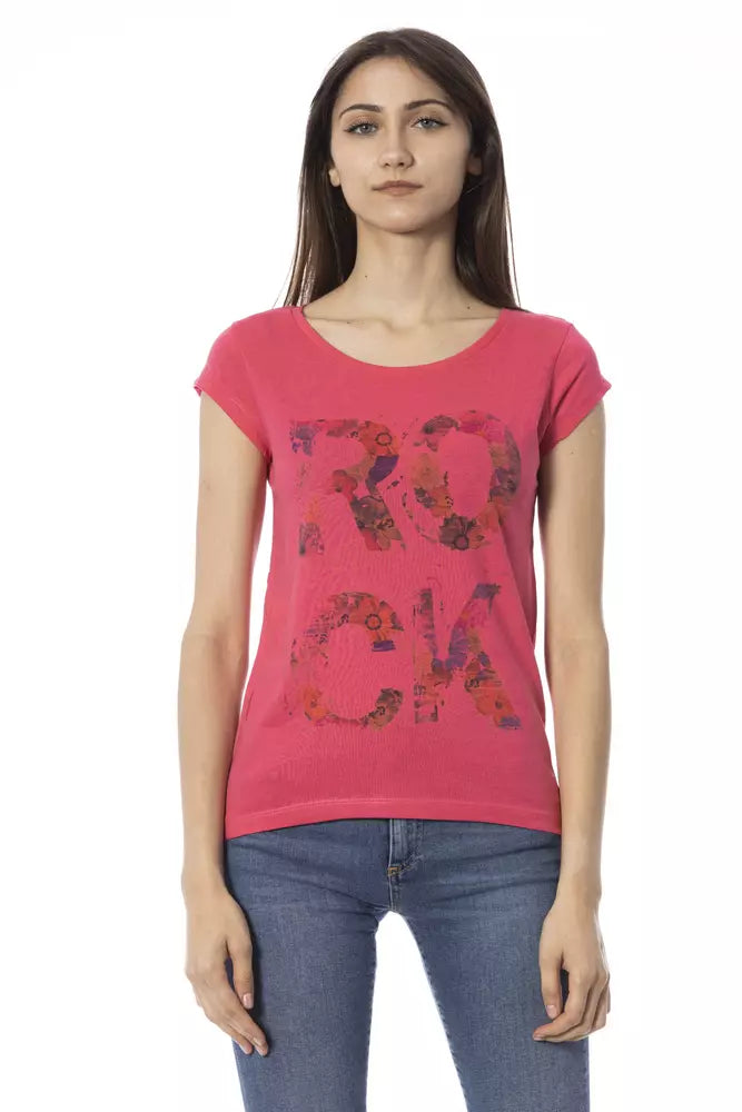 T-shirt tendance à manches courtes Trussardi Action Pink