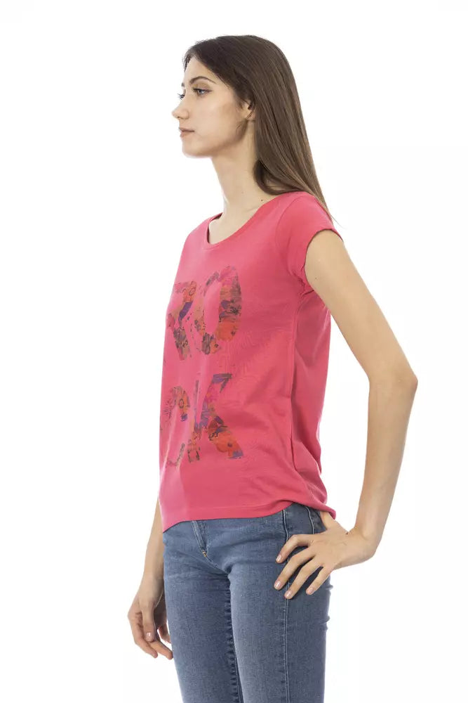 T-shirt tendance à manches courtes Trussardi Action Pink