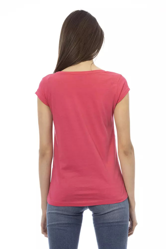 T-shirt tendance à manches courtes Trussardi Action Pink