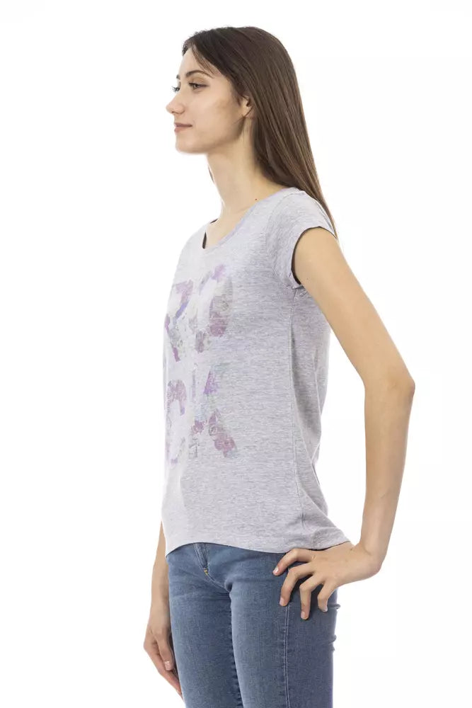 T-shirt Trussardi Action Elegant en coton mélangé gris