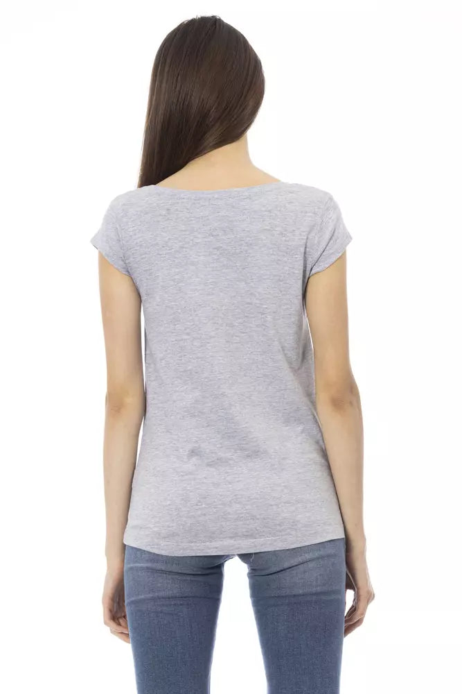 T-shirt Trussardi Action Elegant en coton mélangé gris