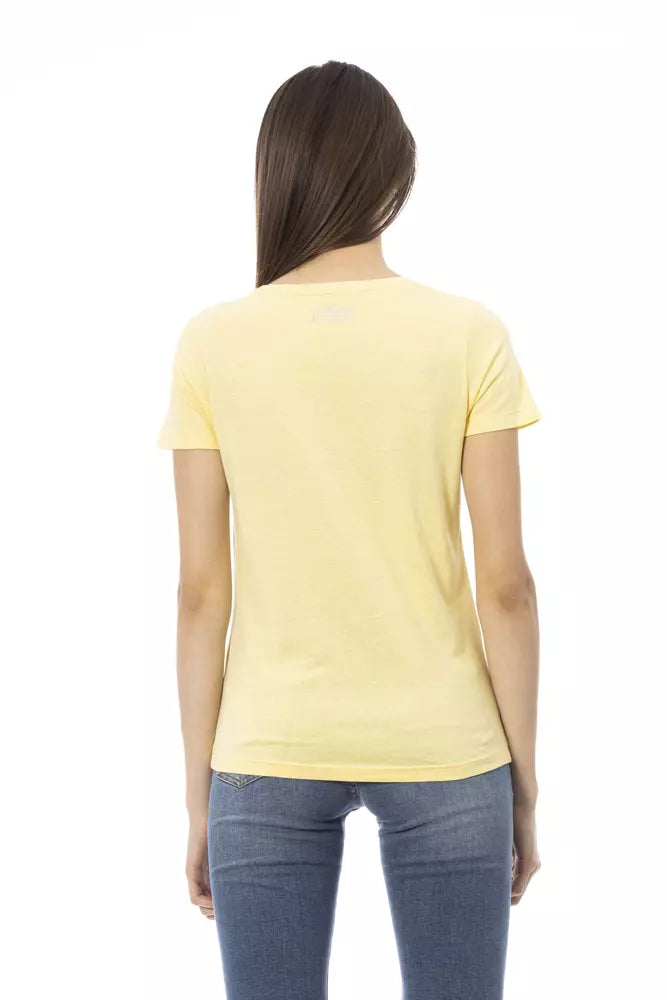 T-shirt décontracté chic Trussardi Action jaune soleil