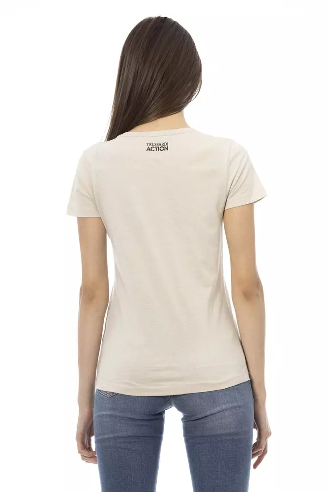 T-shirt décontracté Trussardi Action en coton mélangé beige