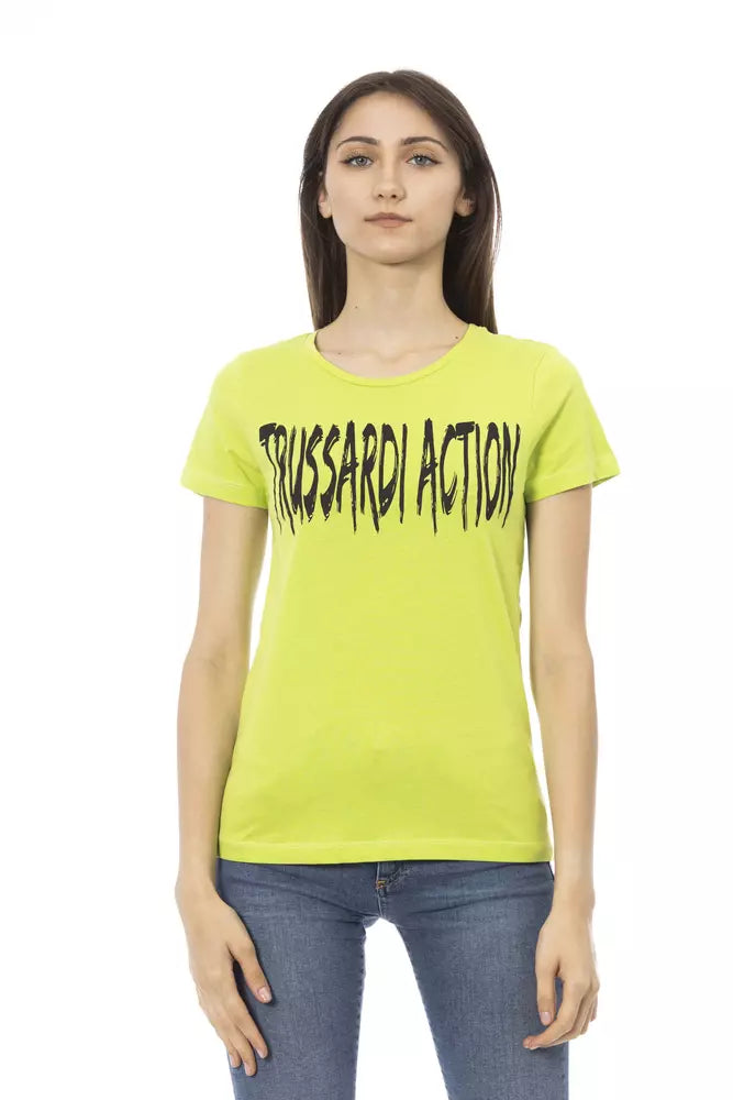 T-shirt à manches courtes de créateur Trussardi Action Chic vert olive