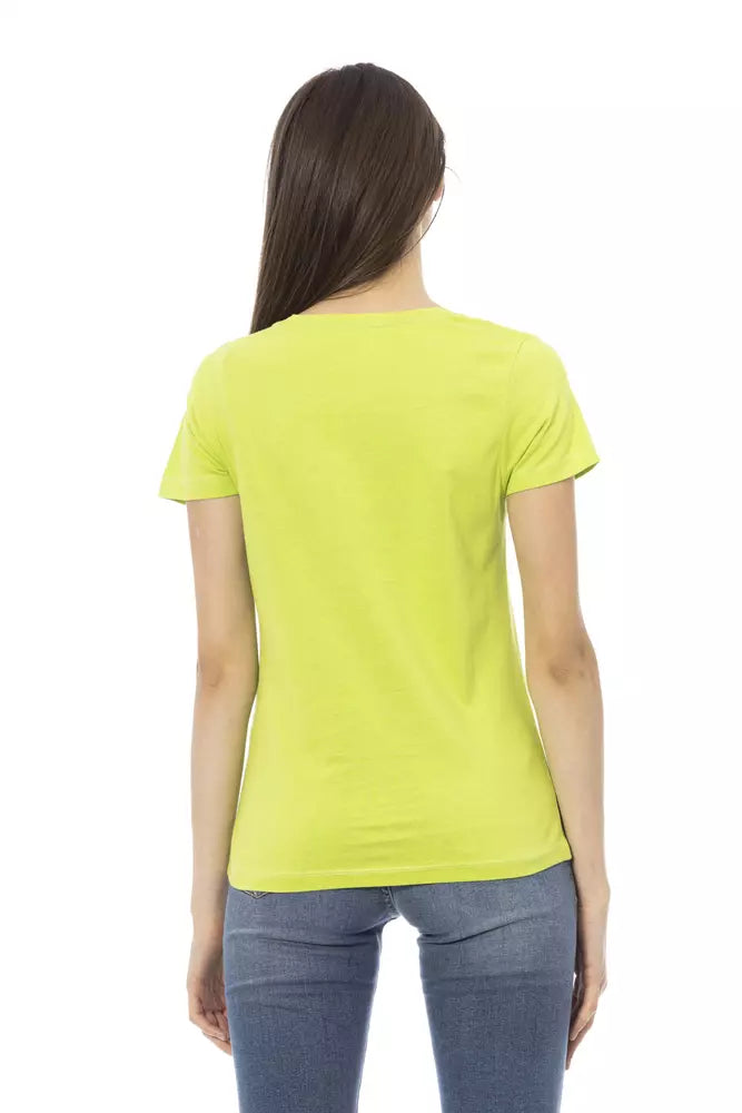 T-shirt à manches courtes de créateur Trussardi Action Chic vert olive