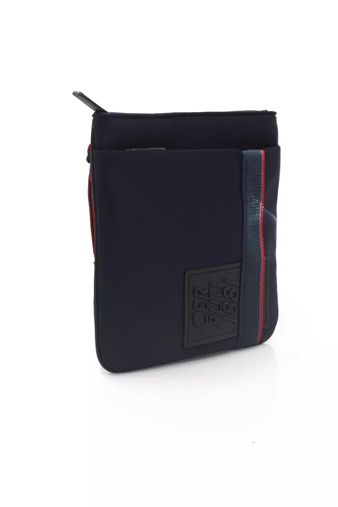 Sac messager Cerruti 1881 Sleek Blue avec détail logo