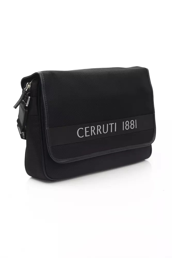 Bolso bandolera elegante con logotipo en color negro Cerruti 1881