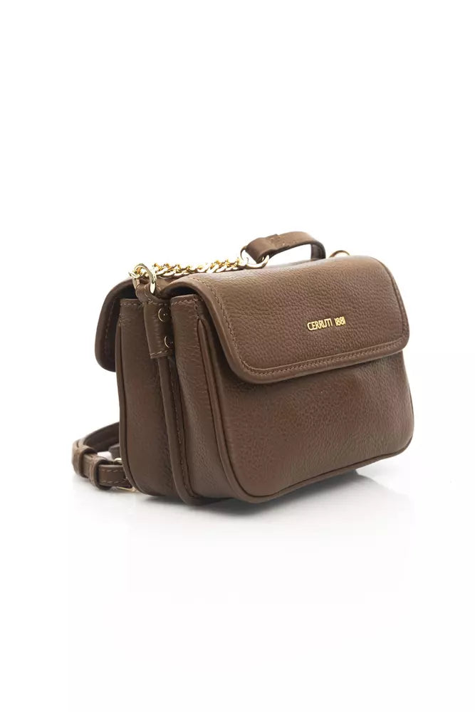 Bolso bandolera elegante de piel con doble bolsillo Cerruti 1881