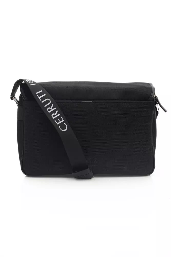 Bolso bandolera elegante con logotipo en color negro Cerruti 1881