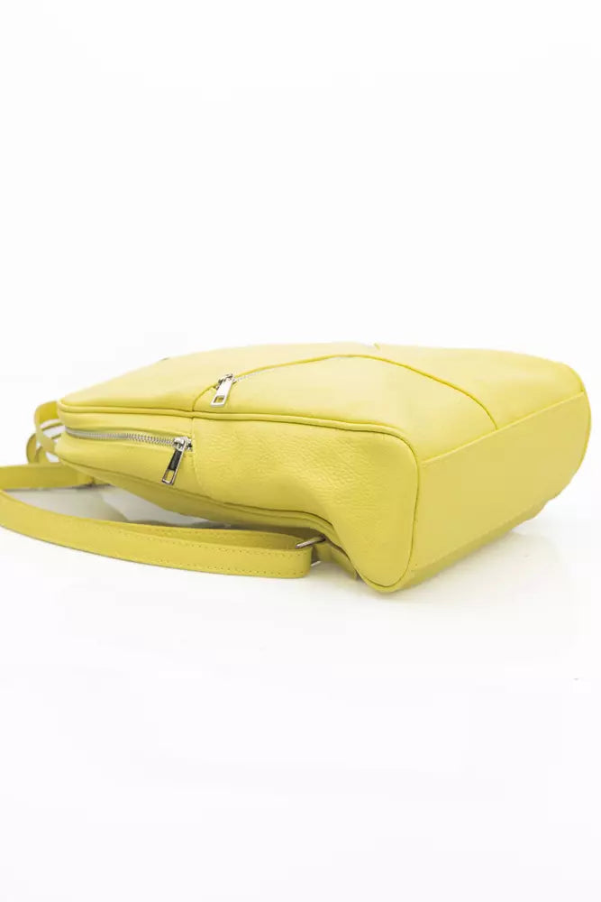 Sac à dos en cuir jaune soleil Trend de Baldinini