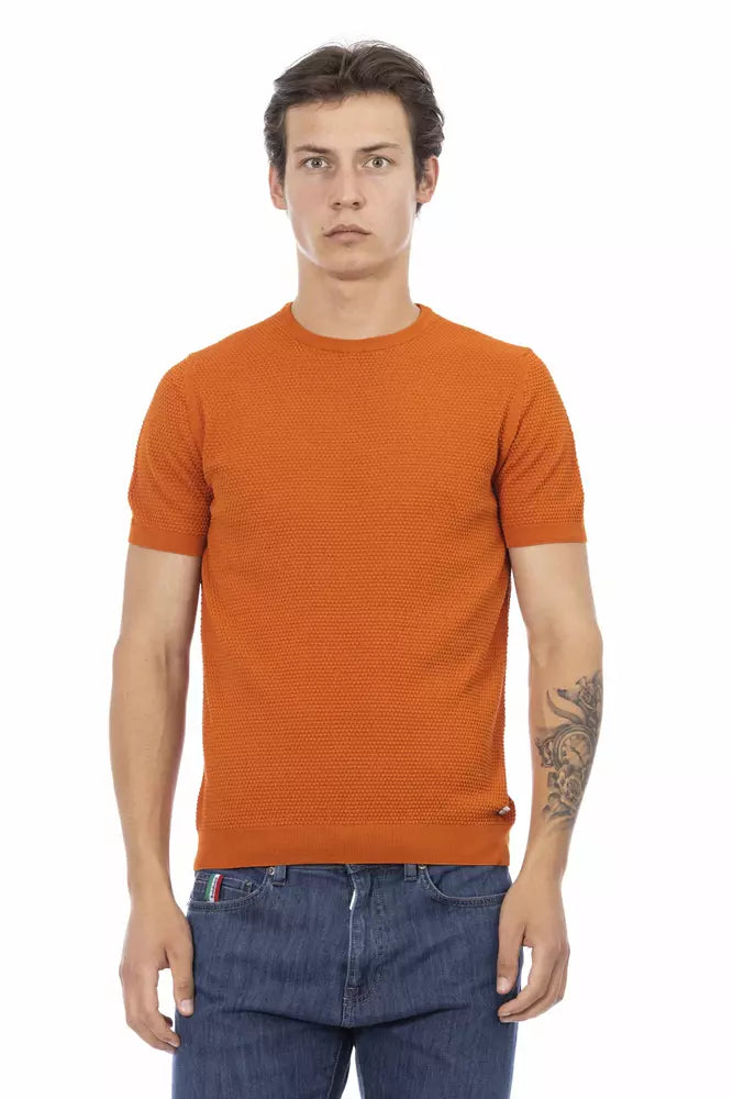 Jersey de algodón de manga corta color naranja Baldinini Trend Chic