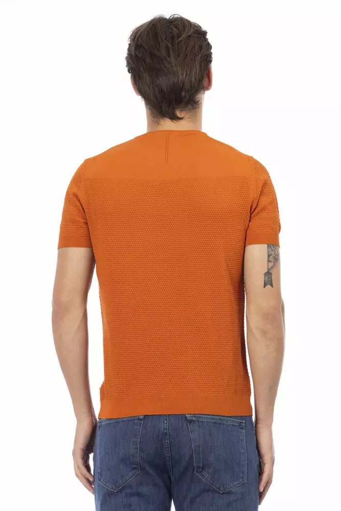 Jersey de algodón de manga corta color naranja Baldinini Trend Chic