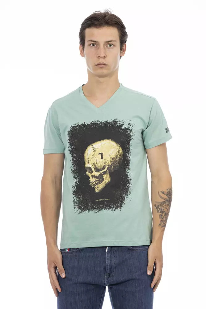 Camiseta elegante de manga corta con cuello en V y manga corta Trussardi Action