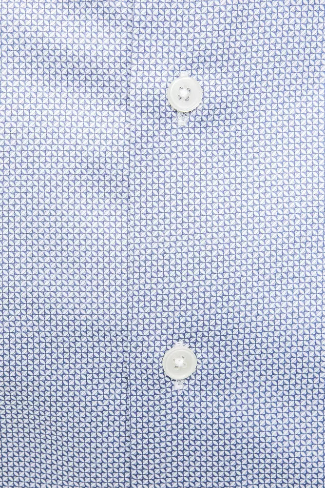 Robert Friedman Light Blue Cotton Men Shirt