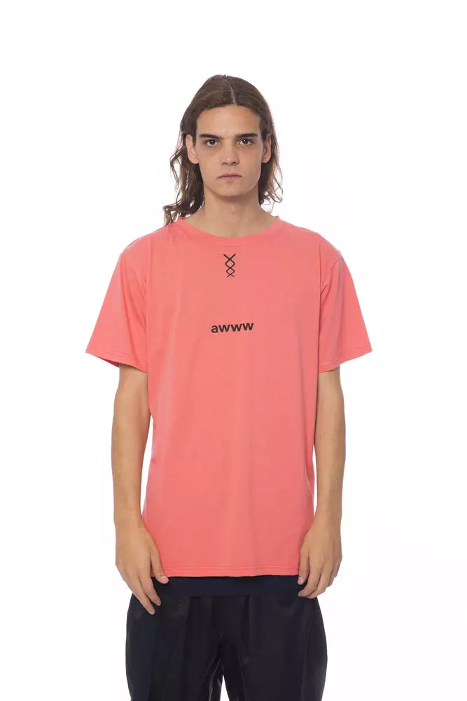 T-shirt col rond en coton rose élégant de Nicolo Tonetto