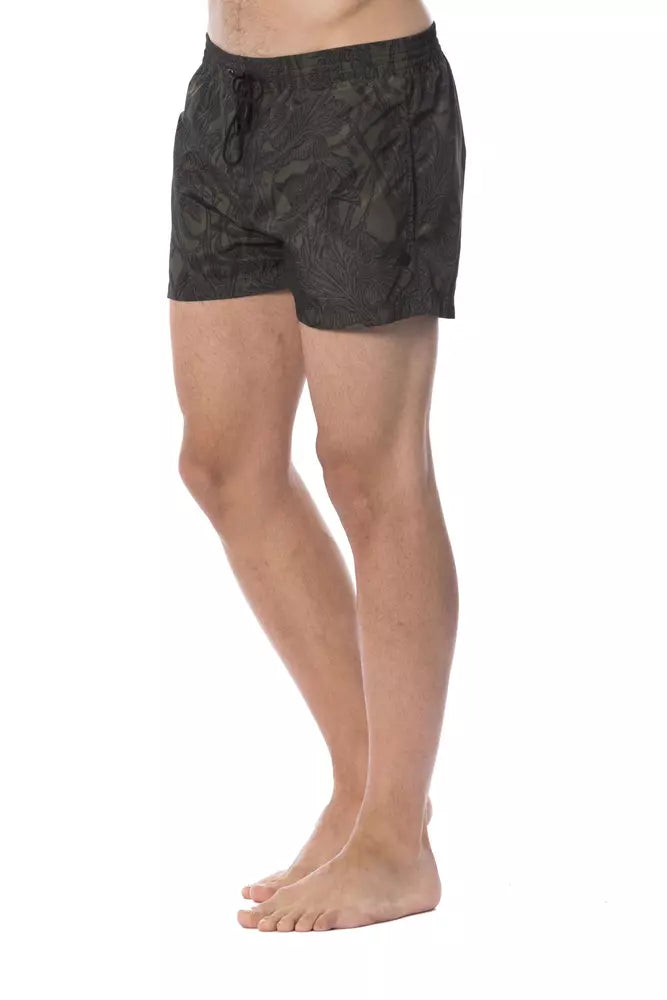 Maillot de bain Roberto Cavalli Sport Sleek Army pour homme