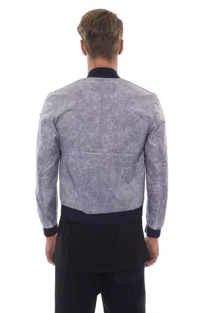 Nicolo Tonetto Gray Polyester Men Jacket