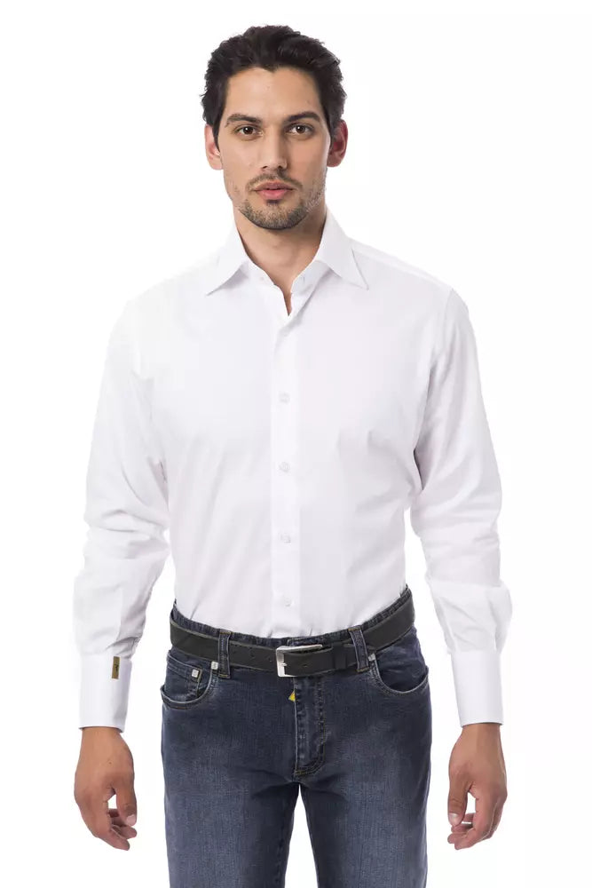 Chemise élégante en coton brodée de monogramme de Billionaire Italian Couture