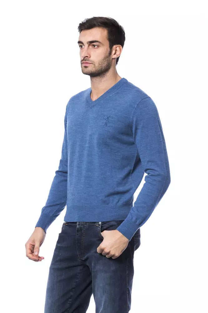 Pull ras du cou en laine mérinos brodée Billionaire Italian Couture