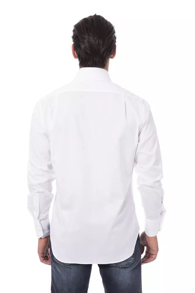 Chemise élégante en coton brodée de monogramme de Billionaire Italian Couture