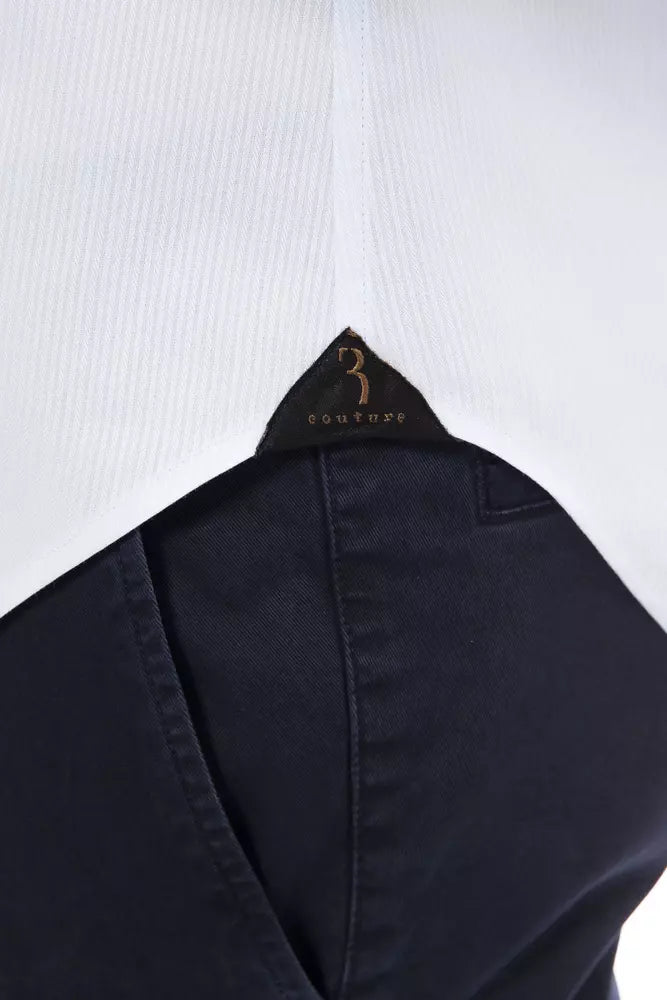 Chemise en coton monogramme brodée Billionaire Italian Couture