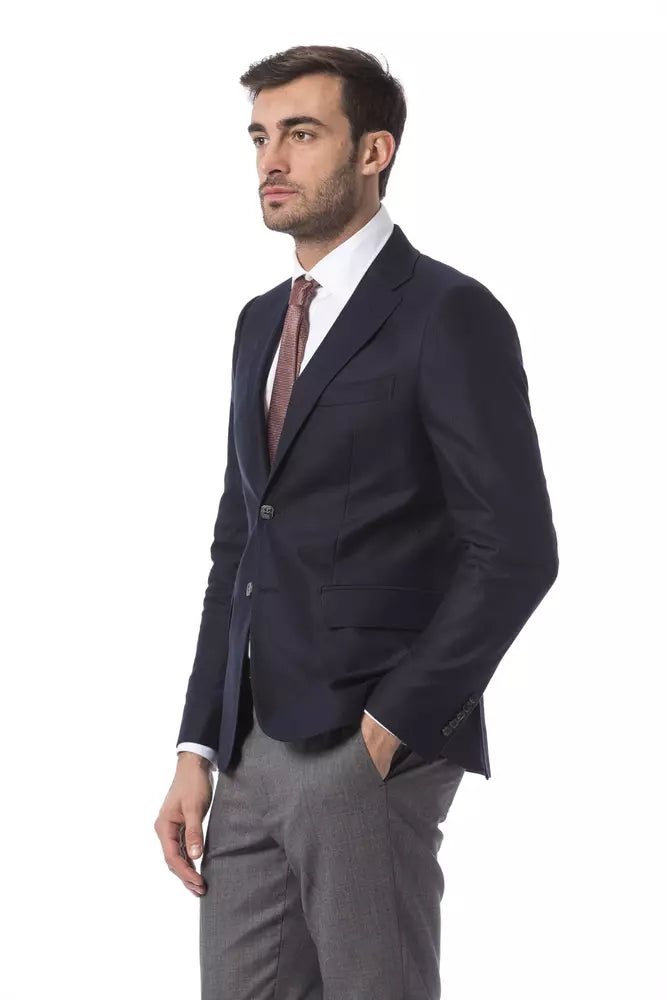 Chaqueta elegante de lana azul de Billionaire Italian Couture para hombre