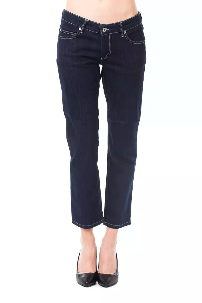 Jean capri bleu chic Ungaro Fever avec détails boutonnés