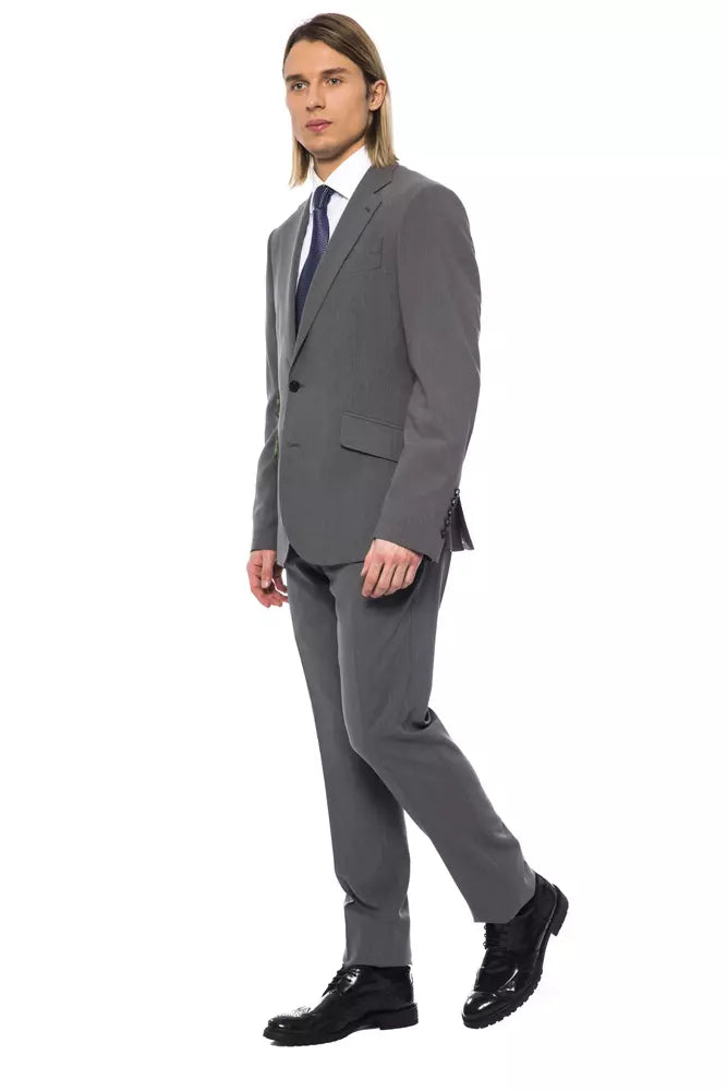 Billionaire Italian Couture Gray Wool Mens Suit