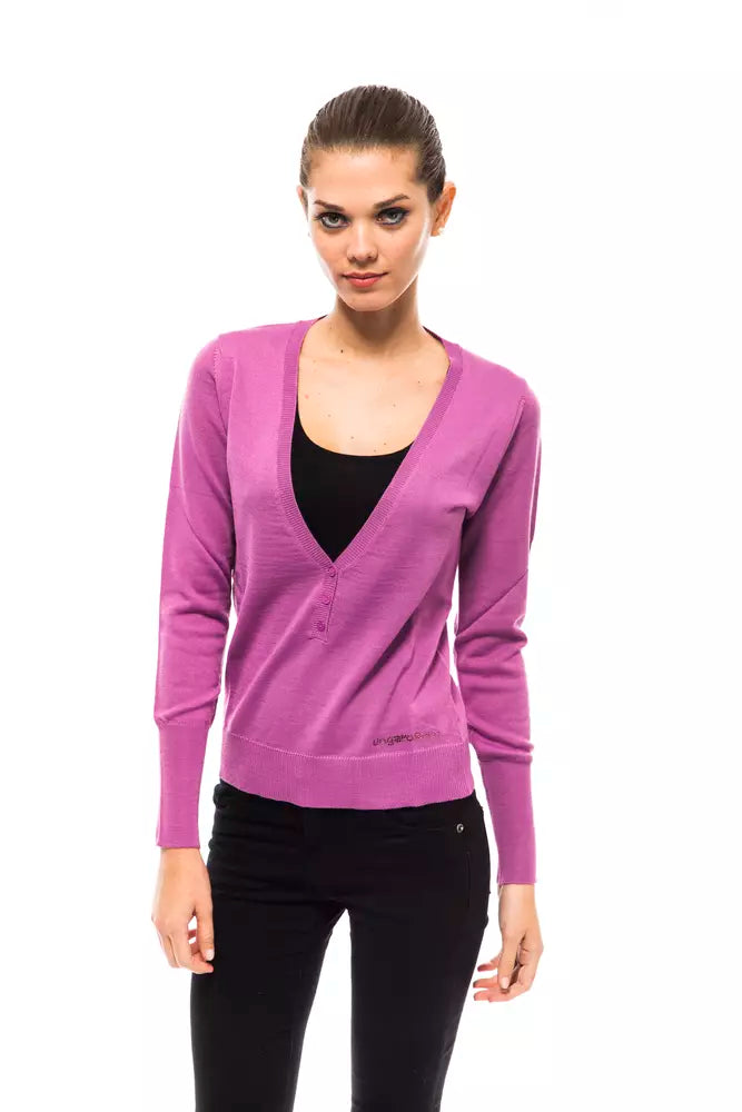 Ungaro Fever Purple Wool Women Sweater