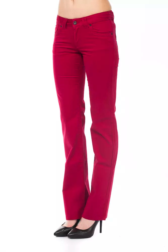 Pantalones de corte regular en rojo deslumbrante con detalles elegantes de Ungaro Fever