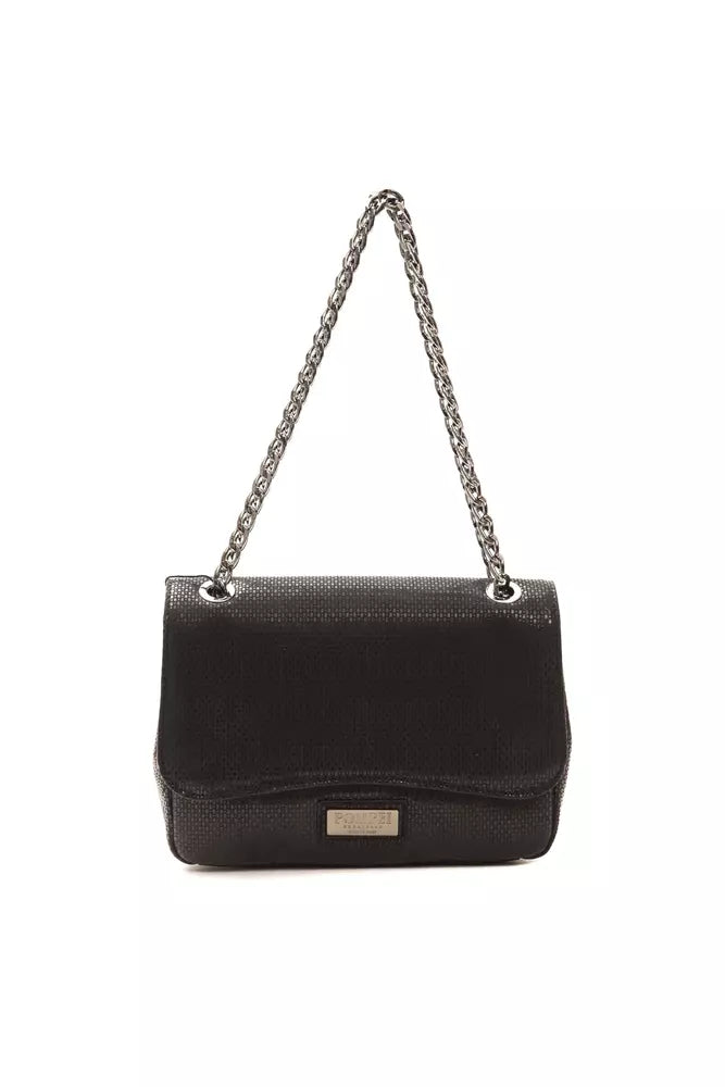 Bolso bandolera elegante de piel negra Donatella de Pompei