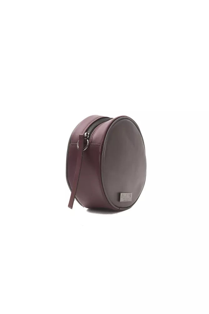 Bolso bandolera ovalado pequeño Pompei Donatella Chic burdeos