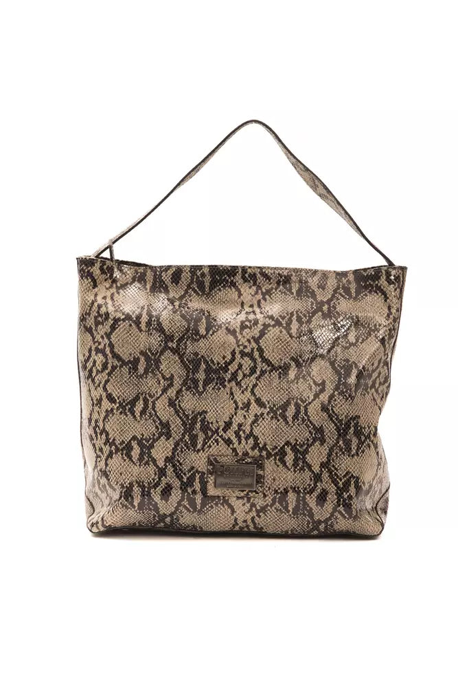 Sac à bandoulière élégant en cuir imprimé python Donatella de Pompei