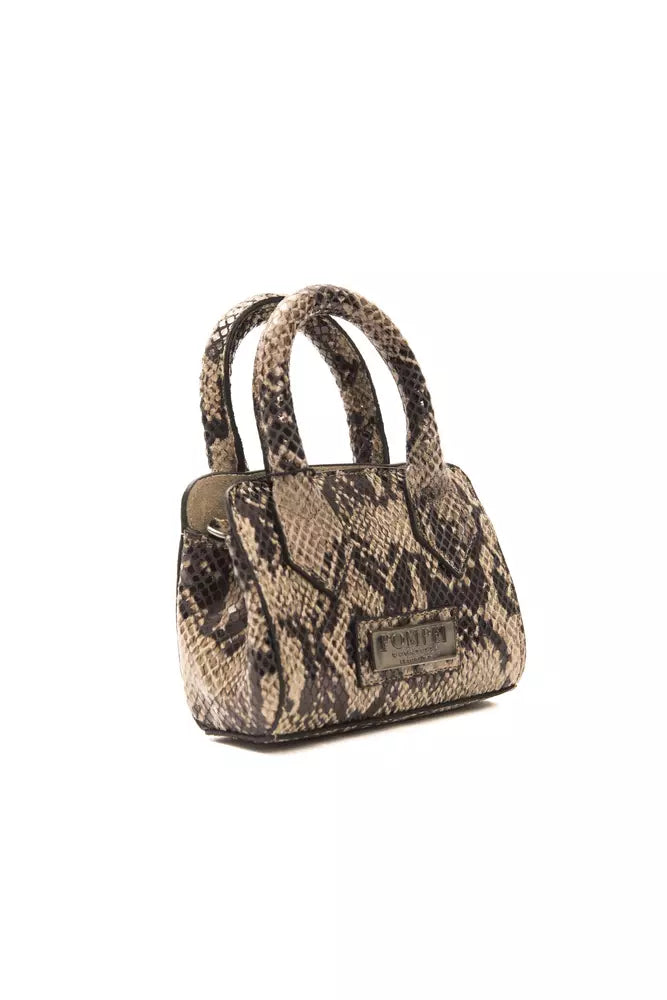 Minibolso elegante de piel con estampado de serpiente Donatella de Pompei