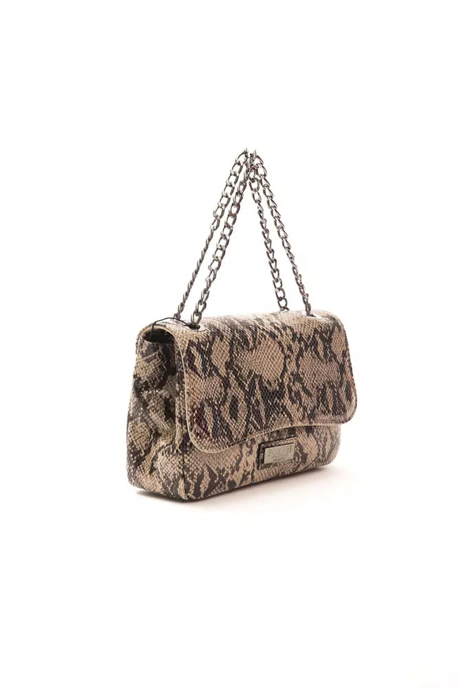 Sac à bandoulière élégant en cuir imprimé python Donatella de Pompei